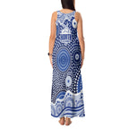 North Melbourne Kangaroos Tank Maxi Dress Aboriginal Dot Pattern - Football Mascot Heritage Pride