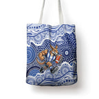 North Melbourne Kangaroos Tote Bag Aboriginal Dot Pattern - Football Mascot Heritage Pride