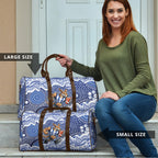 North Melbourne Kangaroos Travel Bag Aboriginal Dot Pattern - Football Mascot Heritage Pride