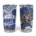 North Melbourne Kangaroos Tumbler Cup Aboriginal Dot Pattern - Football Mascot Heritage Pride