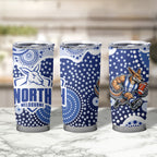 North Melbourne Kangaroos Tumbler Cup Aboriginal Dot Pattern - Football Mascot Heritage Pride