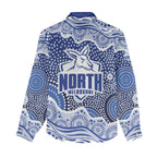 North Melbourne Kangaroos Women Casual Shirt Aboriginal Dot Pattern - Football Mascot Heritage Pride
