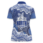 North Melbourne Kangaroos Women Polo Shirt Aboriginal Dot Pattern - Football Mascot Heritage Pride