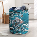 Port Adelaide Power Laundry Basket Aboriginal Dot Pattern - Football Mascot Heritage Pride
