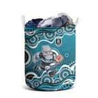 Port Adelaide Power Laundry Basket Aboriginal Dot Pattern - Football Mascot Heritage Pride