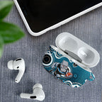 Port Adelaide Power AirPods Case Aboriginal Dot Pattern - Football Mascot Heritage Pride
