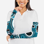 Port Adelaide Power Arm Sleeves Aboriginal Dot Pattern - Football Mascot Heritage Pride