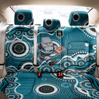 Port Adelaide Power Back Car Seat Cover Aboriginal Dot Pattern - Football Mascot Heritage Pride