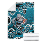 Port Adelaide Power Blanket Aboriginal Dot Pattern - Football Mascot Heritage Pride