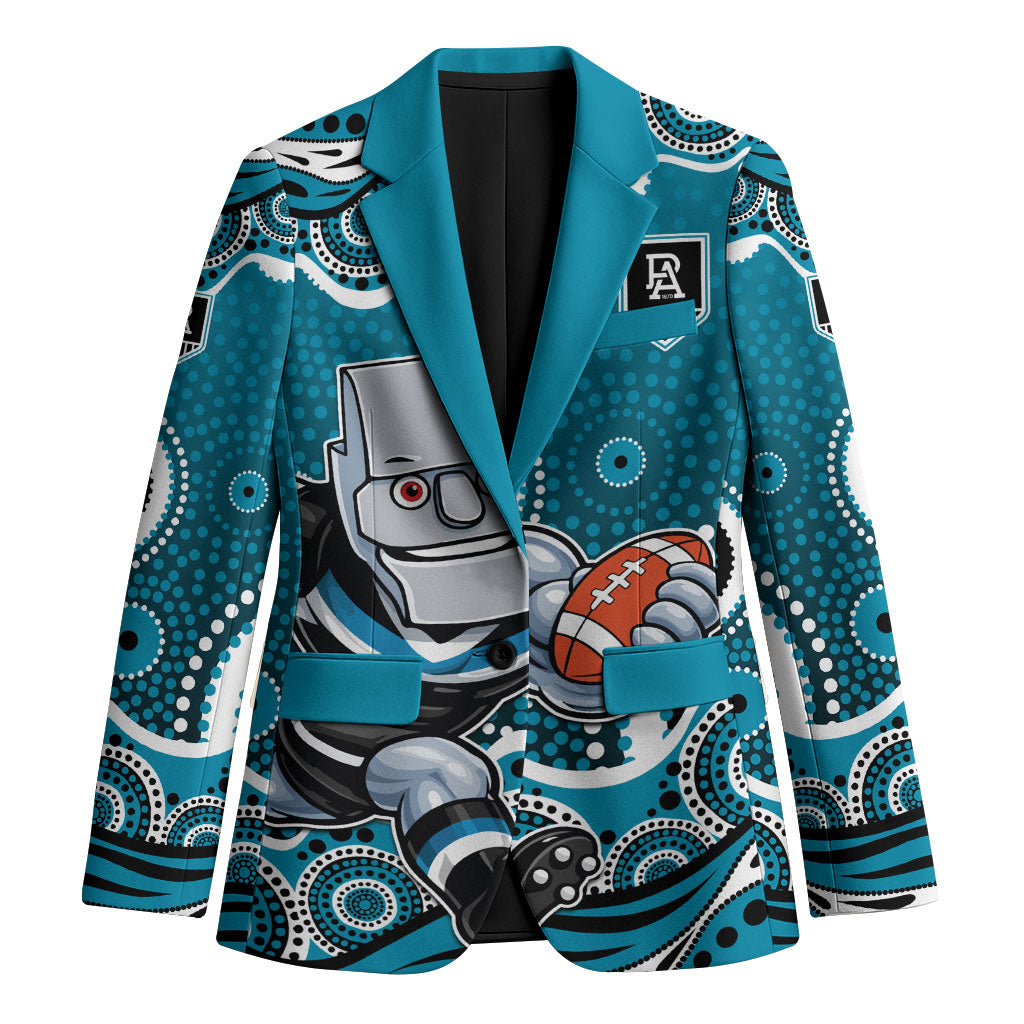 Port Adelaide Power Blazer Aboriginal Dot Pattern - Football Mascot Heritage Pride