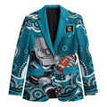 Port Adelaide Power Blazer Aboriginal Dot Pattern - Football Mascot Heritage Pride