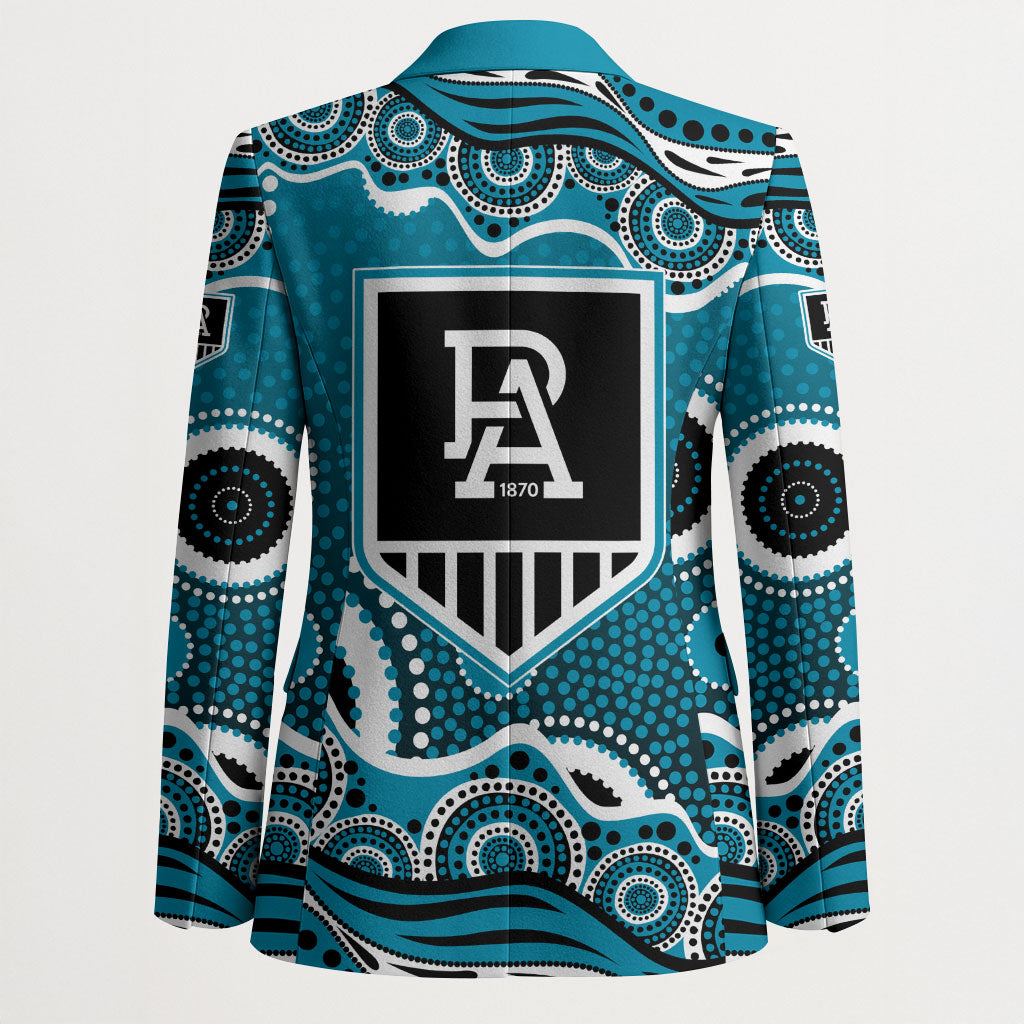Port Adelaide Power Blazer Aboriginal Dot Pattern - Football Mascot Heritage Pride