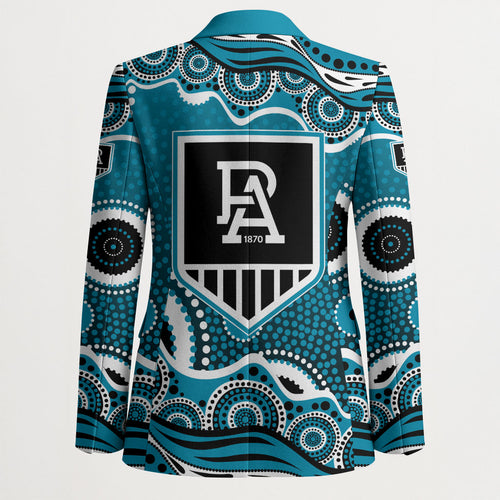 Port Adelaide Power Blazer Aboriginal Dot Pattern - Football Mascot Heritage Pride