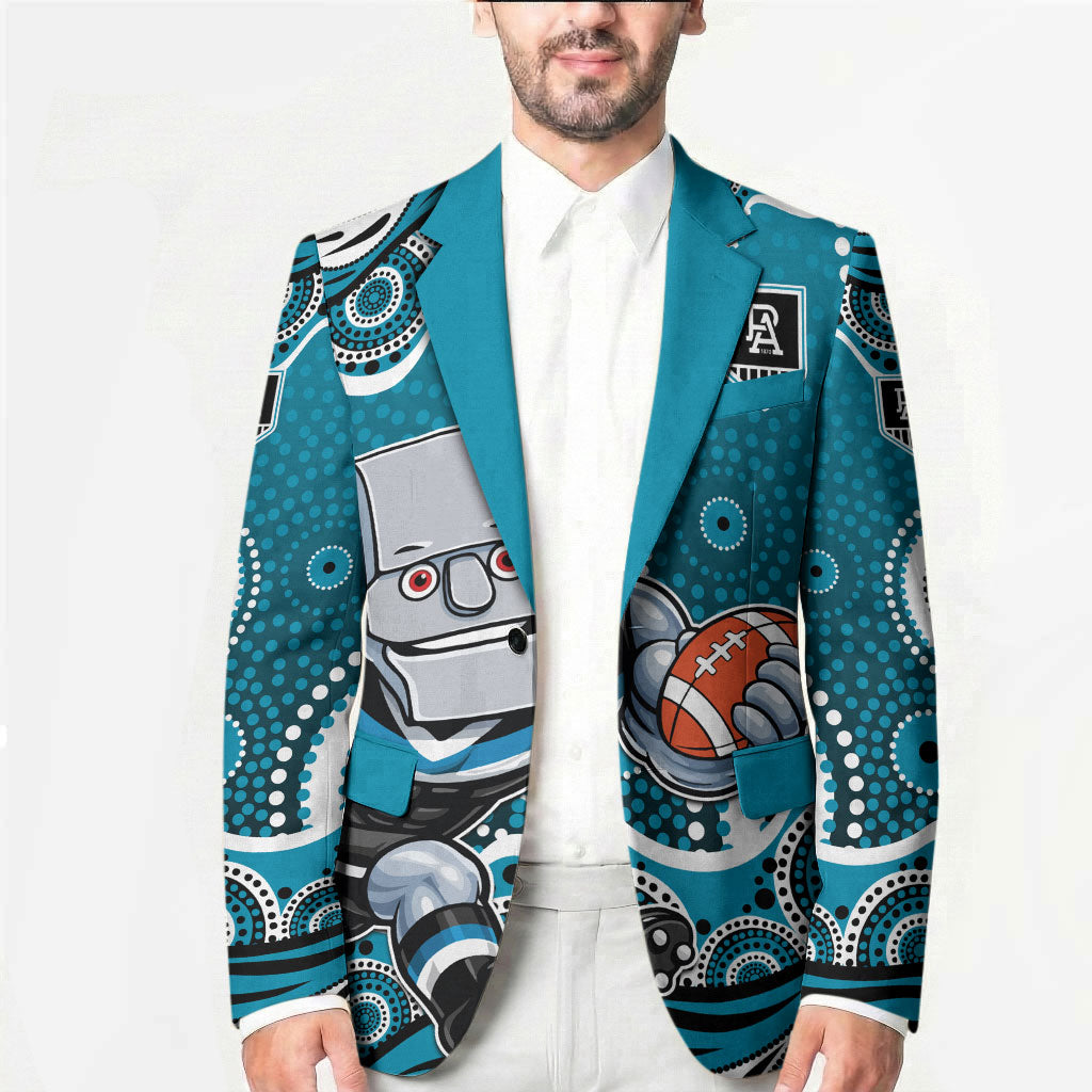 Port Adelaide Power Blazer Aboriginal Dot Pattern - Football Mascot Heritage Pride
