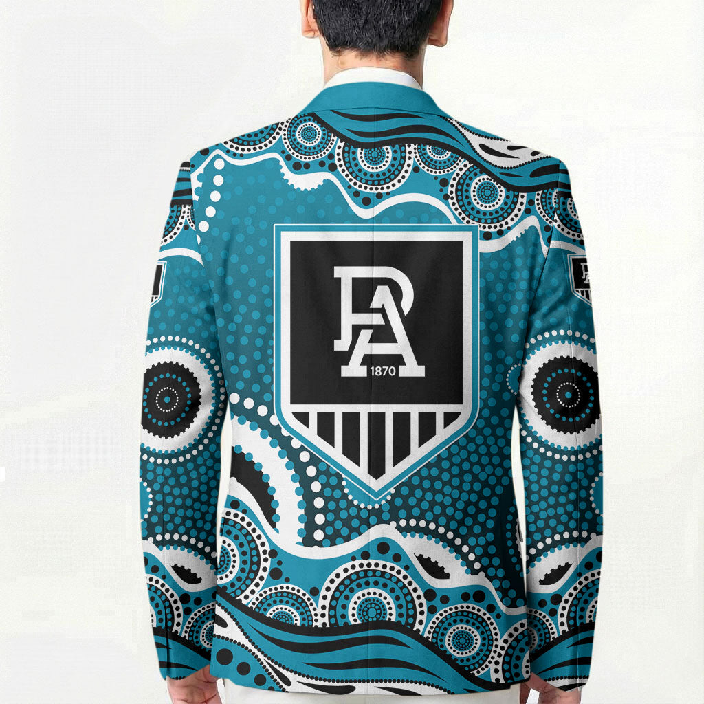 Port Adelaide Power Blazer Aboriginal Dot Pattern - Football Mascot Heritage Pride