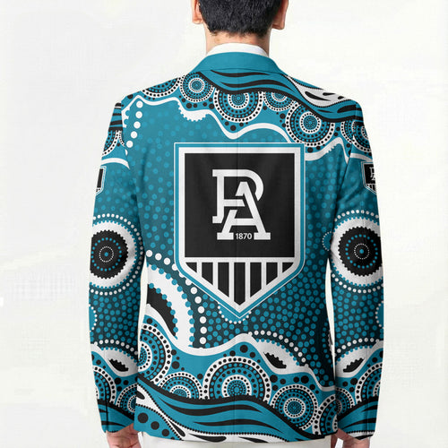 Port Adelaide Power Blazer Aboriginal Dot Pattern - Football Mascot Heritage Pride