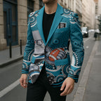 Port Adelaide Power Blazer Aboriginal Dot Pattern - Football Mascot Heritage Pride