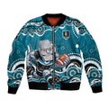Port Adelaide Power Bomber Jacket Aboriginal Dot Pattern - Football Mascot Heritage Pride
