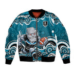 Port Adelaide Power Bomber Jacket Aboriginal Dot Pattern - Football Mascot Heritage Pride