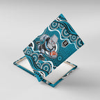 Port Adelaide Power Canvas Wall Art Aboriginal Dot Pattern - Football Mascot Heritage Pride
