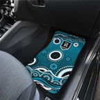 Port Adelaide Power Car Mats Aboriginal Dot Pattern - Football Mascot Heritage Pride