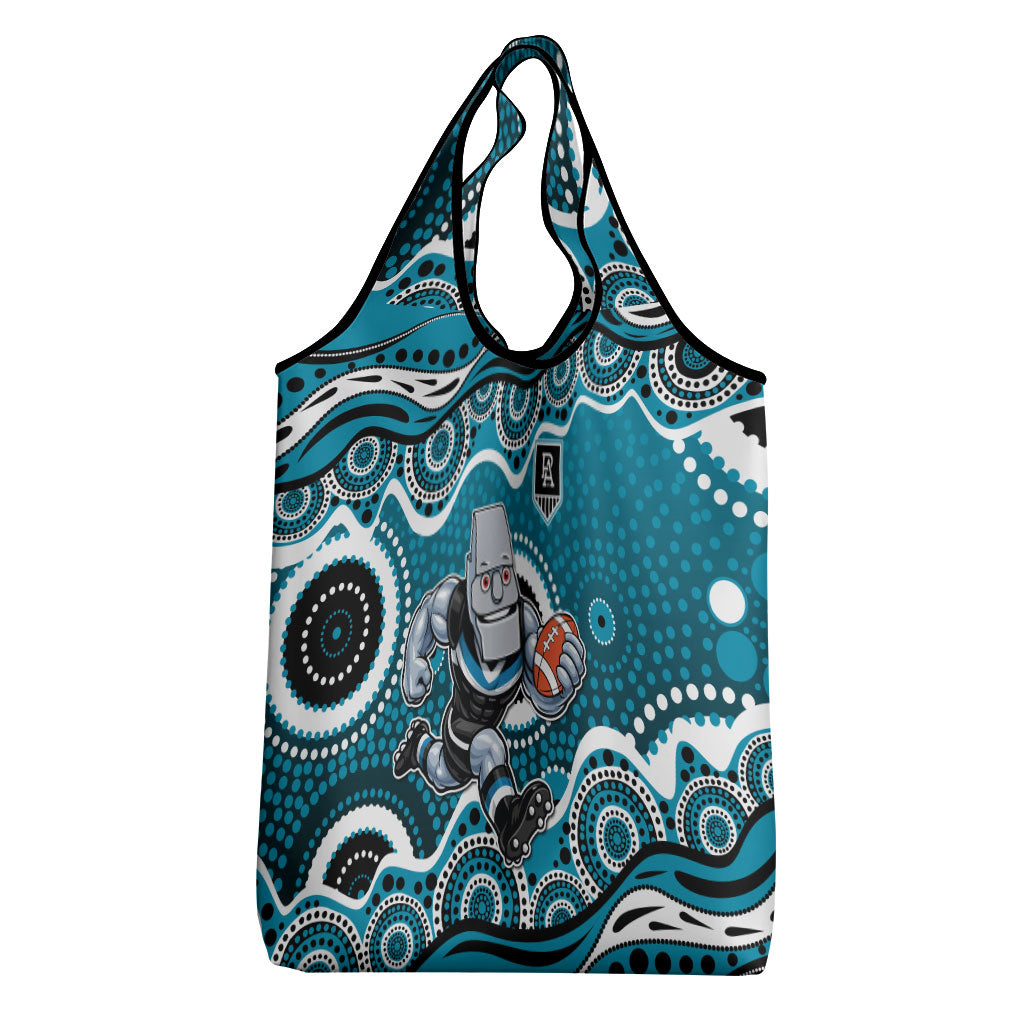 Port Adelaide Power Grocery Bag Aboriginal Dot Pattern - Football Mascot Heritage Pride