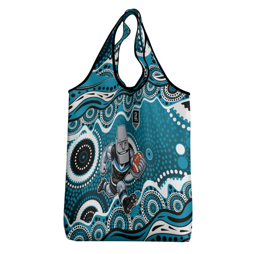 Port Adelaide Power Grocery Bag Aboriginal Dot Pattern - Football Mascot Heritage Pride