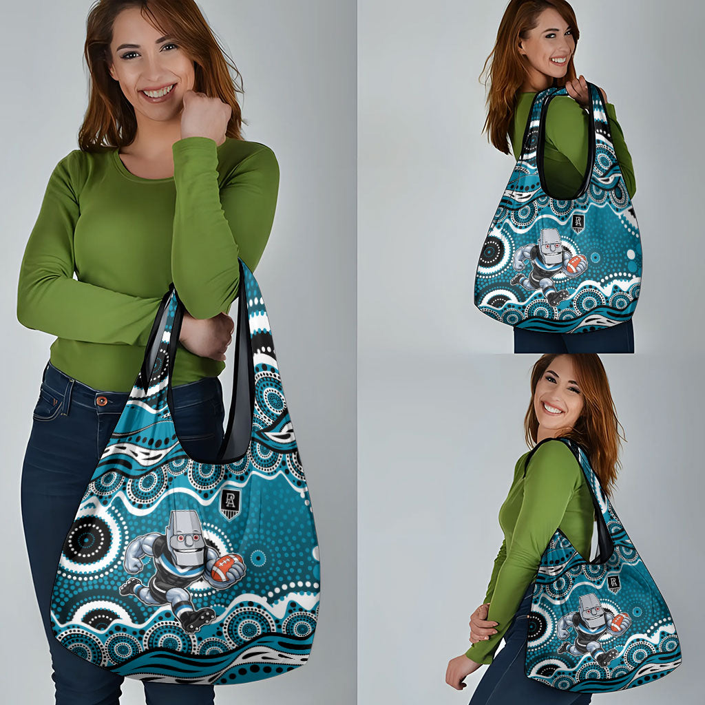 Port Adelaide Power Grocery Bag Aboriginal Dot Pattern - Football Mascot Heritage Pride