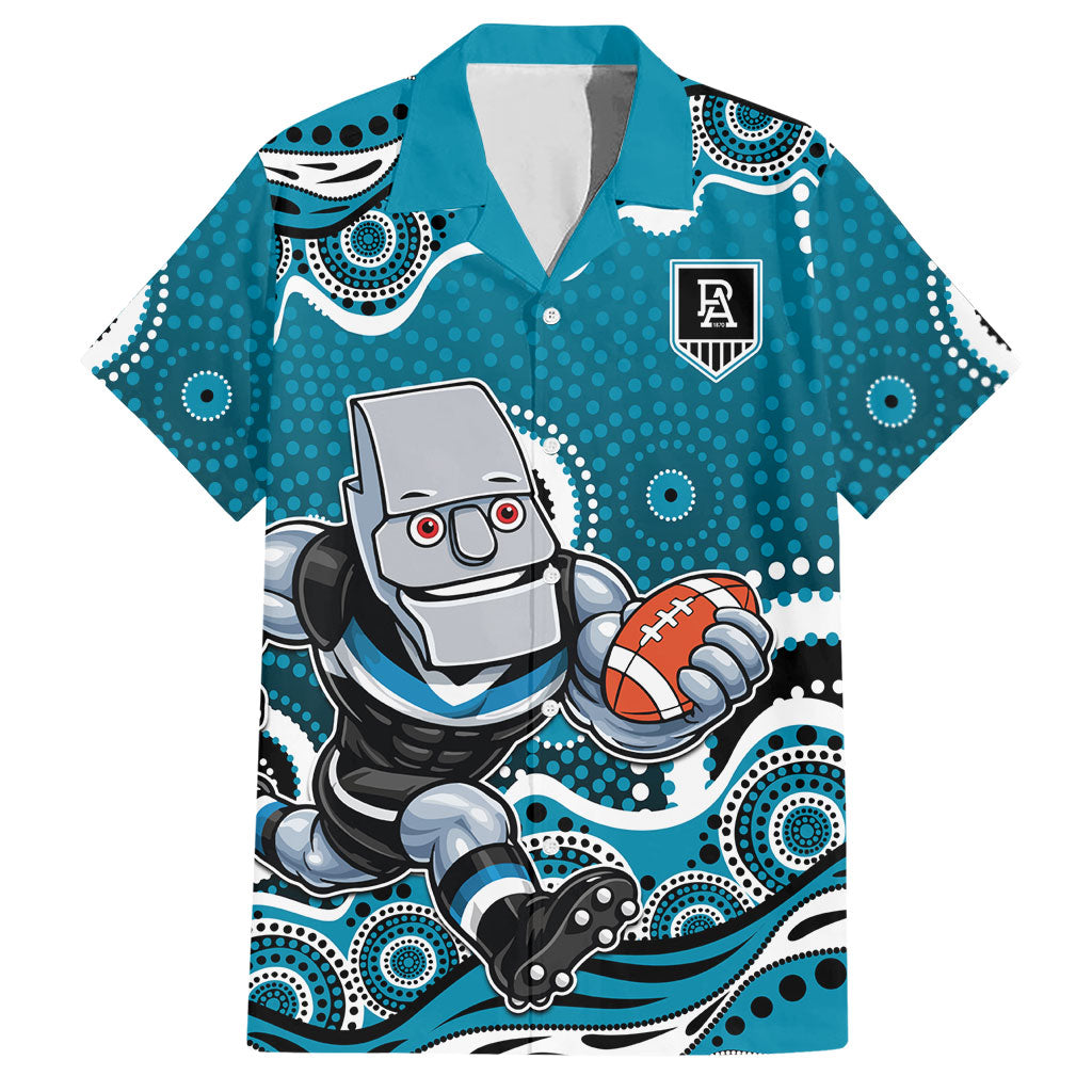 Port Adelaide Power Hawaiian Shirt Aboriginal Dot Pattern - Football Mascot Heritage Pride