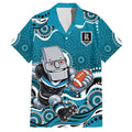 Port Adelaide Power Hawaiian Shirt Aboriginal Dot Pattern - Football Mascot Heritage Pride