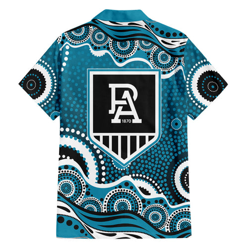 Port Adelaide Power Hawaiian Shirt Aboriginal Dot Pattern - Football Mascot Heritage Pride