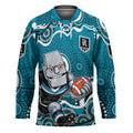Port Adelaide Power Hockey Jersey Aboriginal Dot Pattern - Football Mascot Heritage Pride