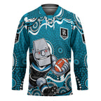 Port Adelaide Power Hockey Jersey Aboriginal Dot Pattern - Football Mascot Heritage Pride