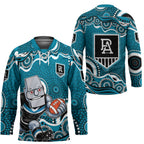 Port Adelaide Power Hockey Jersey Aboriginal Dot Pattern - Football Mascot Heritage Pride