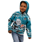 Port Adelaide Power Kid Hoodie Aboriginal Dot Pattern - Football Mascot Heritage Pride