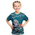 Port Adelaide Power Kid T Shirt Aboriginal Dot Pattern - Football Mascot Heritage Pride