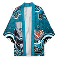 Port Adelaide Power Kimono Aboriginal Dot Pattern - Football Mascot Heritage Pride