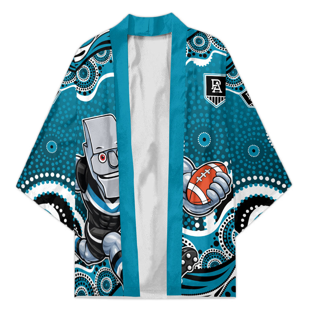 Port Adelaide Power Kimono Aboriginal Dot Pattern - Football Mascot Heritage Pride