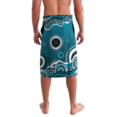 Port Adelaide Power Lavalava Aboriginal Dot Pattern - Football Mascot Heritage Pride