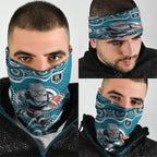 Port Adelaide Power Neck Gaiter Aboriginal Dot Pattern - Football Mascot Heritage Pride