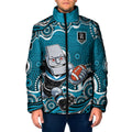 Port Adelaide Power Padded Jacket Aboriginal Dot Pattern - Football Mascot Heritage Pride