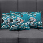 Port Adelaide Power Pillow Cover Aboriginal Dot Pattern - Football Mascot Heritage Pride