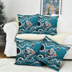Port Adelaide Power Pillow Cover Aboriginal Dot Pattern - Football Mascot Heritage Pride
