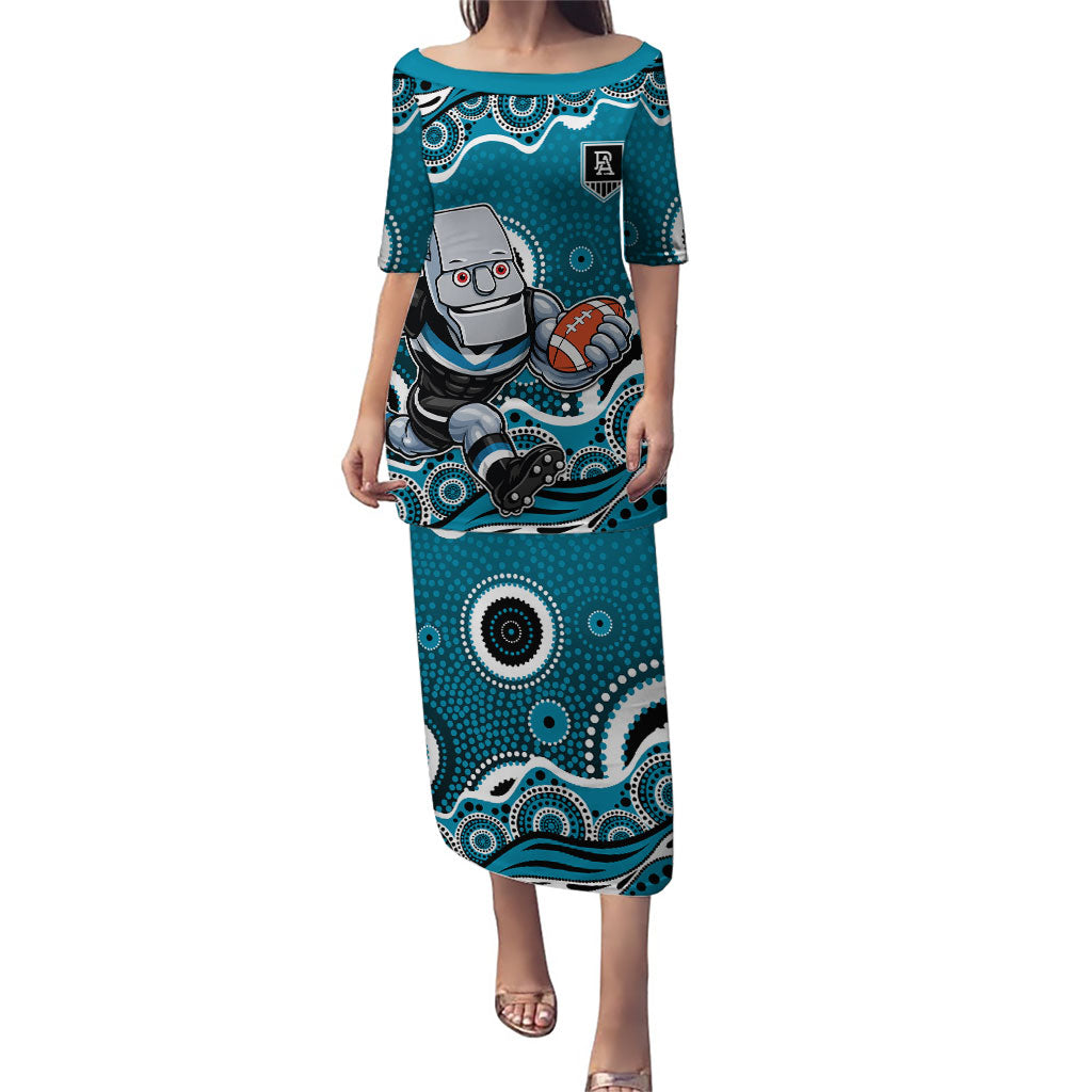 Port Adelaide Power Puletasi Aboriginal Dot Pattern - Football Mascot Heritage Pride
