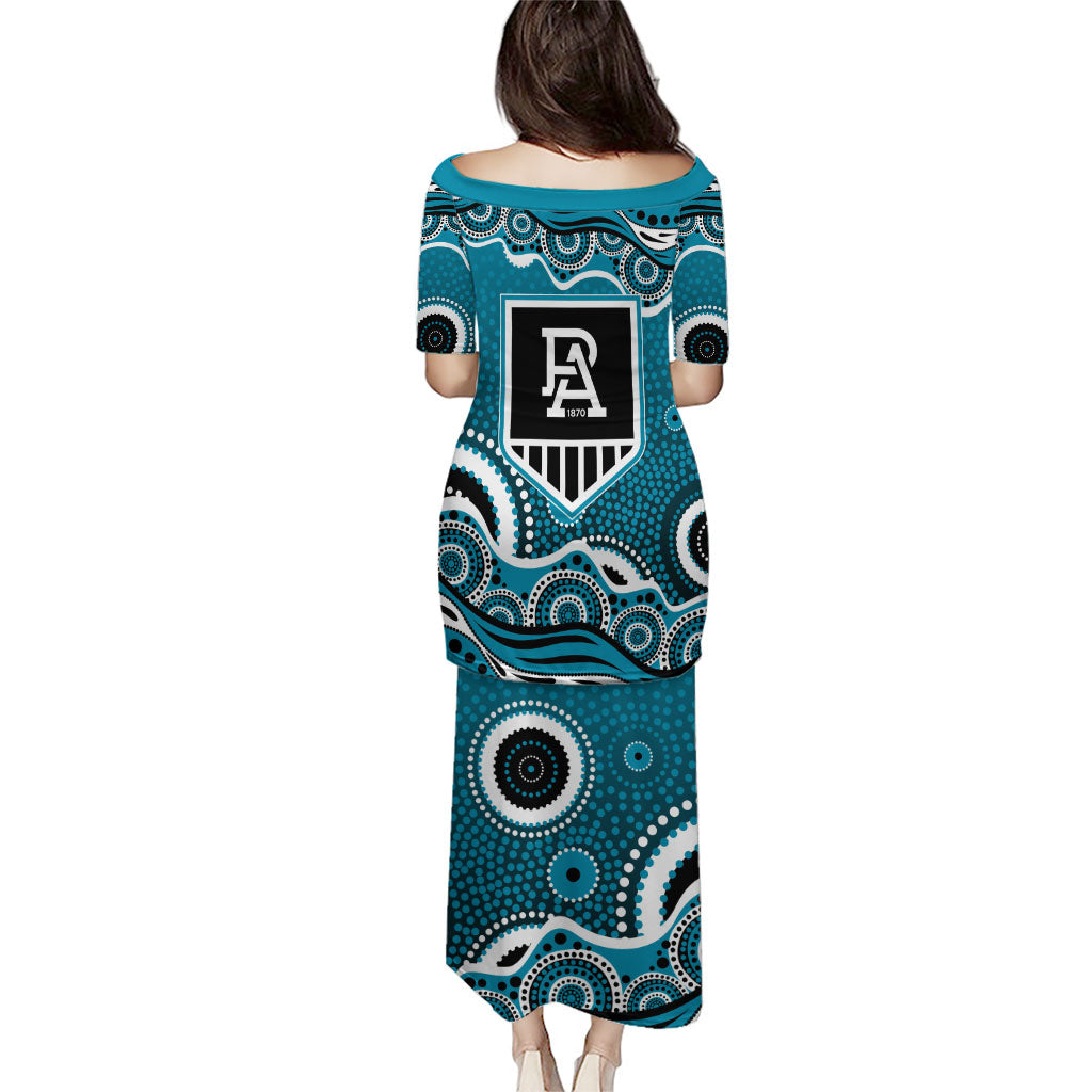 Port Adelaide Power Puletasi Aboriginal Dot Pattern - Football Mascot Heritage Pride