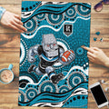 Port Adelaide Power Puzzle Aboriginal Dot Pattern - Football Mascot Heritage Pride