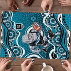 Port Adelaide Power Puzzle Aboriginal Dot Pattern - Football Mascot Heritage Pride