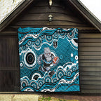 Port Adelaide Power Quilt Aboriginal Dot Pattern - Football Mascot Heritage Pride