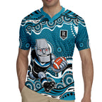 Port Adelaide Power Rugby Jersey Aboriginal Dot Pattern - Football Mascot Heritage Pride