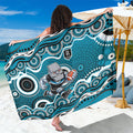 Port Adelaide Power Sarong Aboriginal Dot Pattern - Football Mascot Heritage Pride